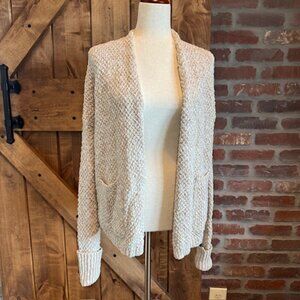 Abercrombie & Fitch Open Front Textured Knit Long Sleeve Cardigan – Size M